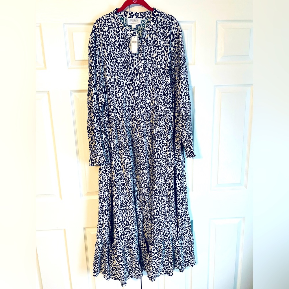 Anthropologie Mare Mare Maxi Dress in Black and White Leopard Print - Picture 2 of 6